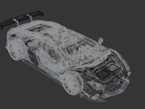 Lambo rghini Aventador LP 700-4 Liberty Walk 3D Model