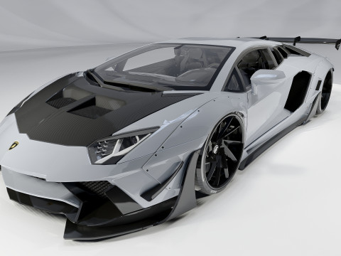 Lambo rghini Aventador LP 700-4 Liberty Walk 3D Model