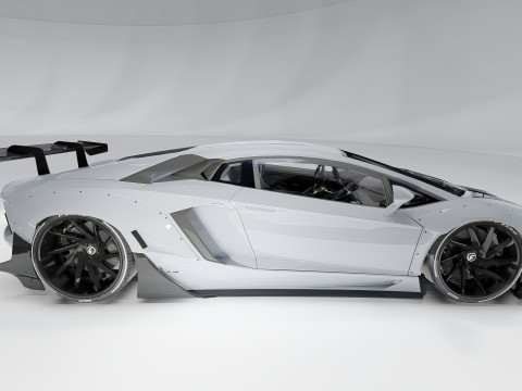 Lambo rghini Aventador LP 700-4 Liberty Walk 3D Model