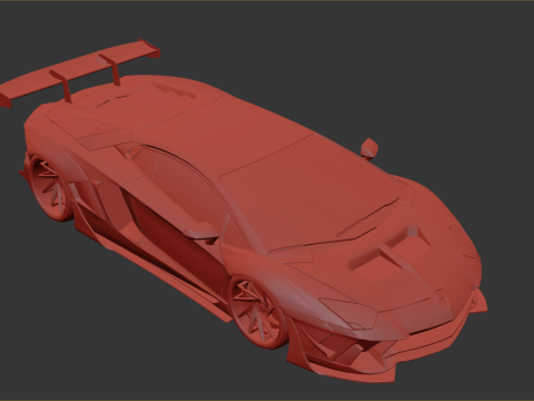 Lambo rghini Aventador LP 700-4 Liberty Walk 3D Model