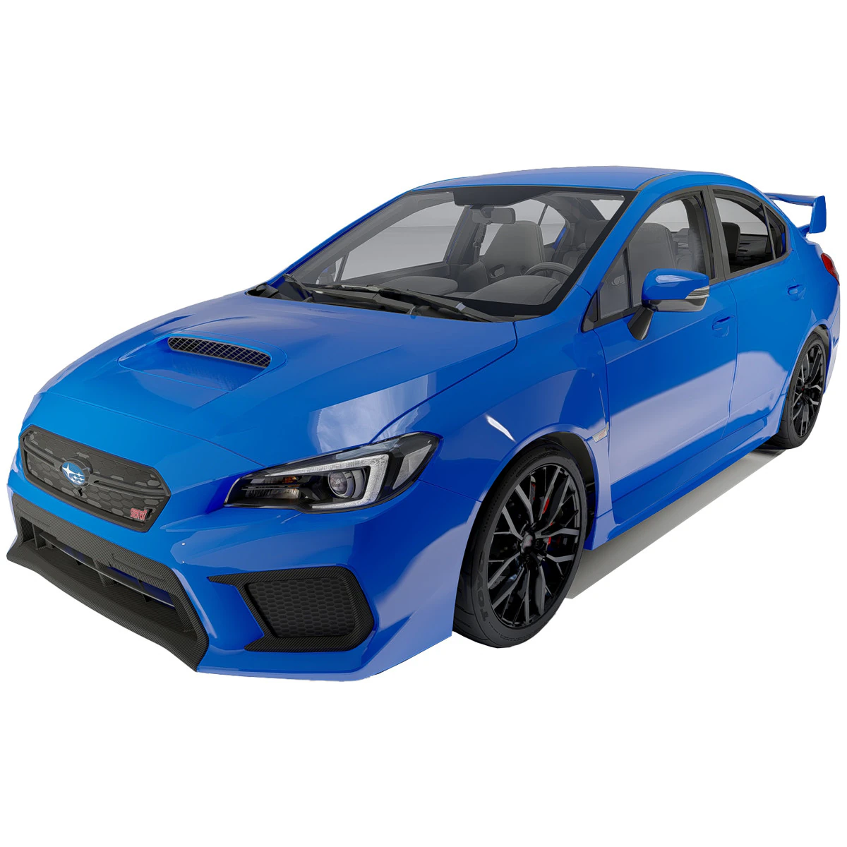 Subaru WRX STI 3D Model .c4d .max .obj .3ds .fbx .stl .blend