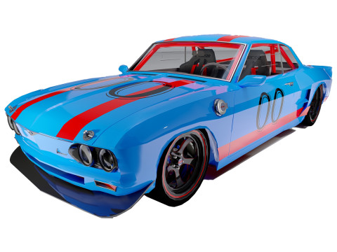 Chevrolet Corvair 1966 Tuned 3D Model