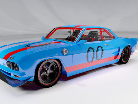 Chevrolet Corvair 1966 Tuned 3D Model