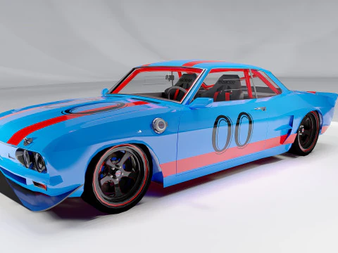 Chevrolet Corvair 1966 Tuned 3D Model
