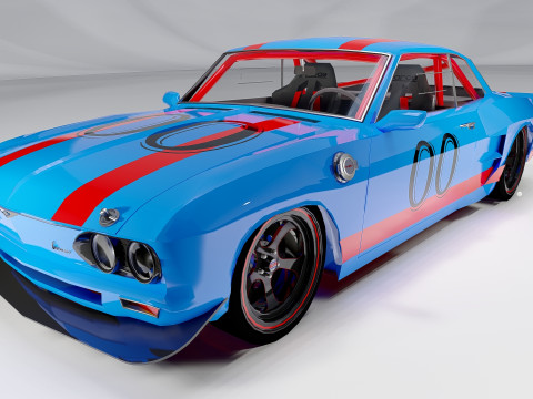 Chevrolet Corvair 1966 Tuned 3D Model