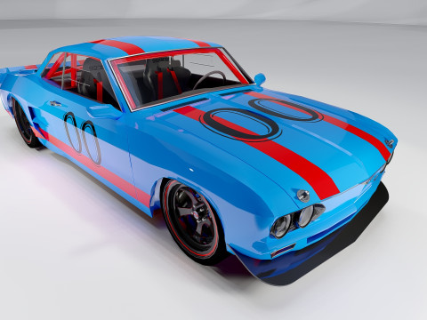 Chevrolet Corvair 1966 Tuned 3D Model