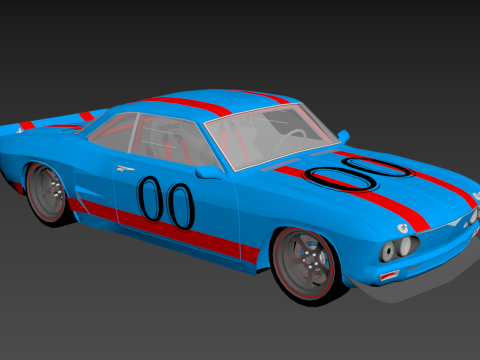 Chevrolet Corvair 1966 Tuned 3D Model