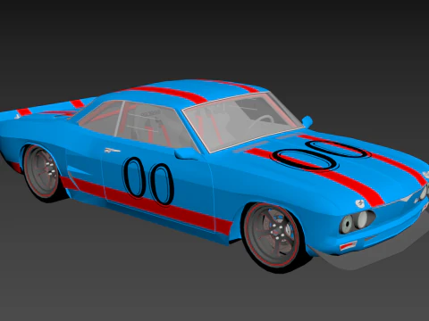 Chevrolet Corvair 1966 Tuned 3D Model