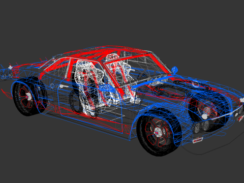 Chevrolet Corvair 1966 Tuned 3D Model