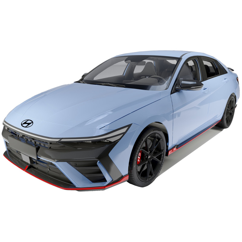 Hyundai Elantra N Facelift 2024 Model 3D .c4d .max .obj .3ds .fbx .stl .blend 
