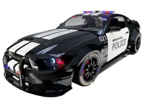 Shelby Mustang Police Car Modelo 3D