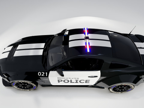 Shelby Mustang Police Car 3D Model