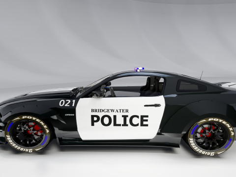 Shelby Mustang Police Car 3D Model