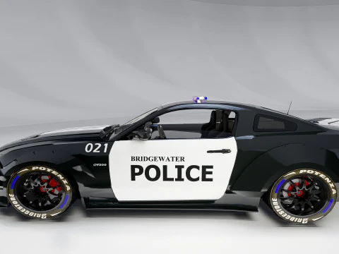 Shelby Mustang Police Car 3D Model