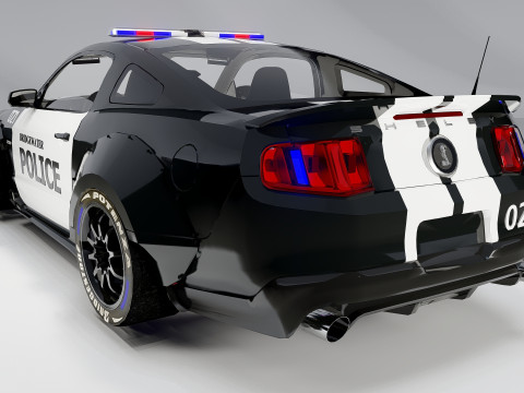 Shelby Mustang Police Car 3D Model