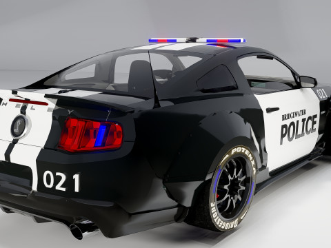 Shelby Mustang Police Car 3D Model
