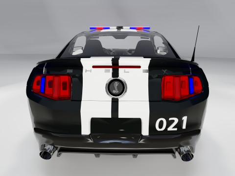 Shelby Mustang Police Car 3D Model