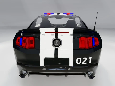 Shelby Mustang Police Car 3D Model
