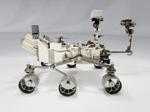 Curiosity Mars Rover Dusty 3D Model