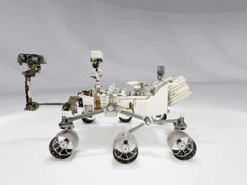 Curiosity Mars Rover Dusty 3D Model