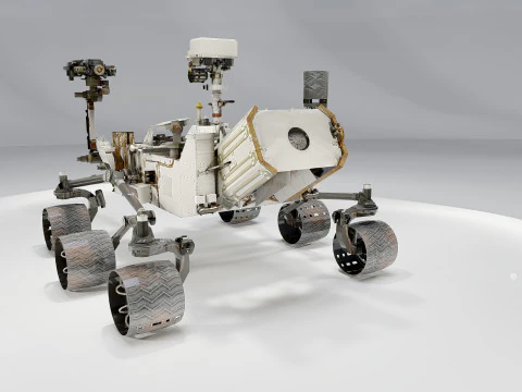 Curiosity Mars Rover Dusty 3D Model