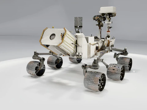 Curiosity Mars Rover Dusty 3D Model