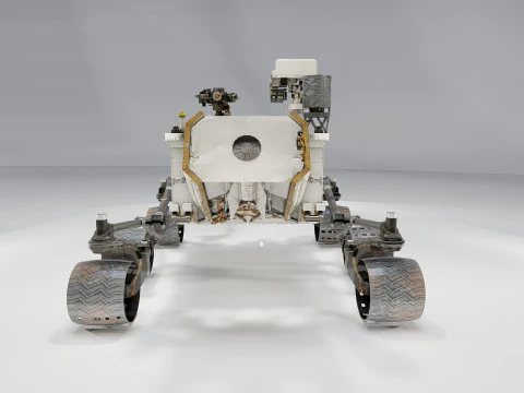 Curiosity Mars Rover Dusty 3D Model