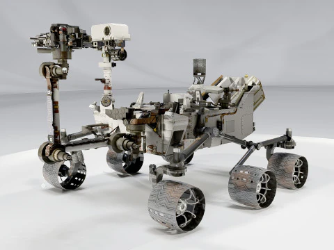 Curiosity Mars Rover Dusty 3D Model