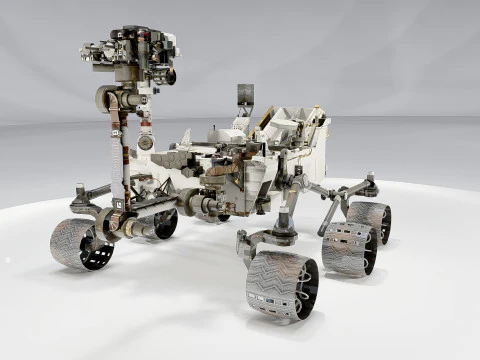 Curiosity Mars Rover Dusty 3D Model