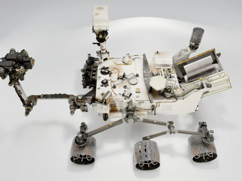 Curiosity Mars Rover Dusty 3D Model