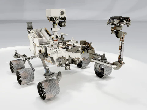 Curiosity Mars Rover Dusty 3D Model