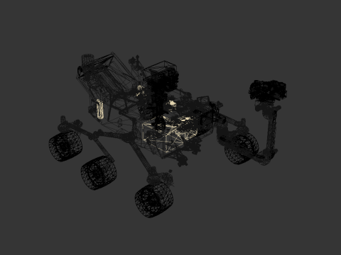 Curiosity Mars Rover Dusty Modèle 3D