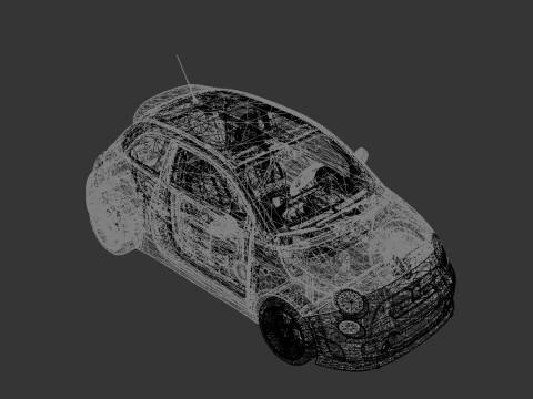 Fiat 500 Abarth Model 3D