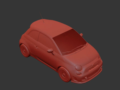 Fiat 500 Abarth Model 3D