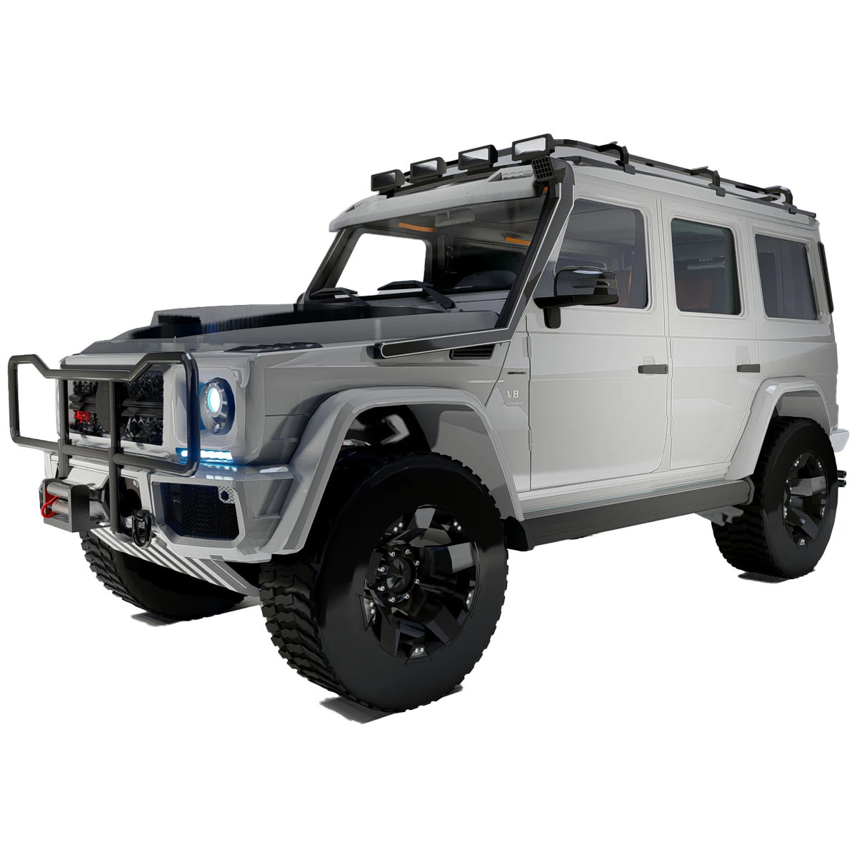 Mercedes G 500 AMG Brabus 3D Model .c4d .max .obj .3ds .fbx .stl .blend 