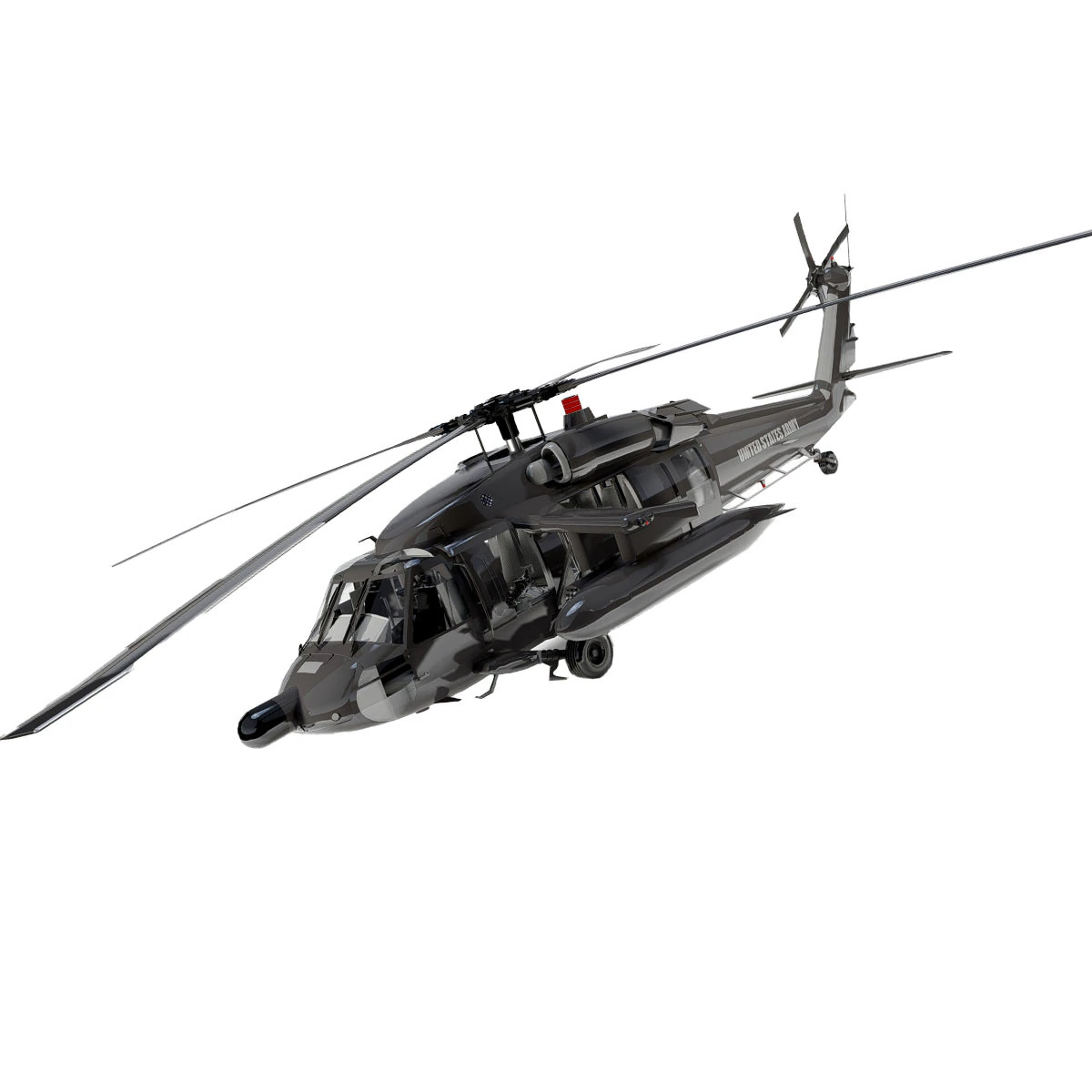 Sikorsky Uh-60A Black Hawk 3D Model .c4d .max .obj .3ds .fbx .stl .blend 