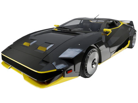 Quadra Turbo-R V-Tech 사이버펑크 2077 3D 모델