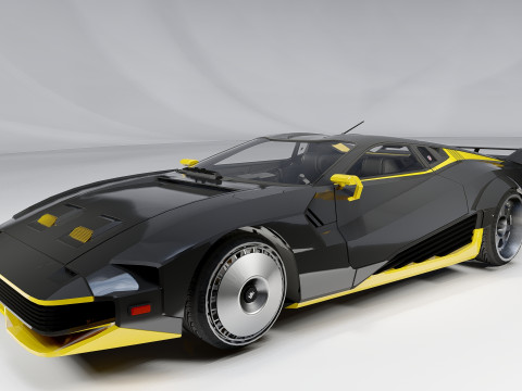 Quadra Turbo-R V-Tech Cyberpunk 2077 3D Model