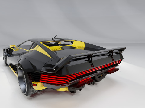 Quadra Turbo-R V-Tech Cyberpunk 2077 3D Model
