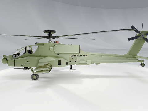 AH-64D Apache Longbow 3D Модель