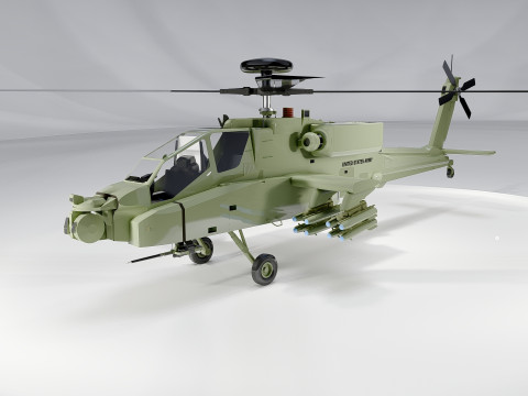 AH-64D Apache Longbow 3D Модель