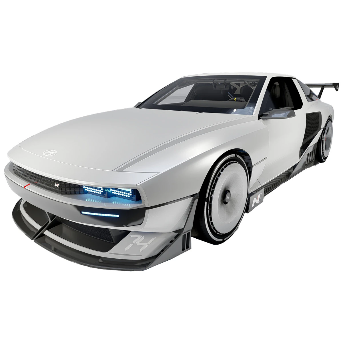 Hyundai N Vision 74 Concept 3D Model .c4d .max .obj .3ds .fbx .stl .blend 