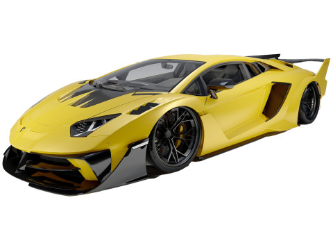 Lambo rghini Aventador Lb Silhouette GT Evo 3D Model