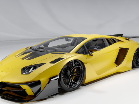 Lambo rghini Aventador Lb Silhouette GT Evo Modelo 3D