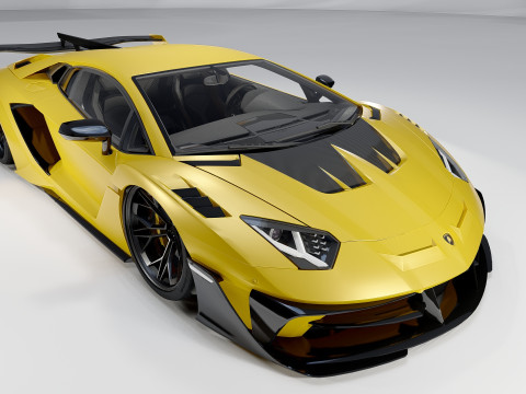 Lambo rghini Aventador Lb Silhouette GT Evo Modelo 3D