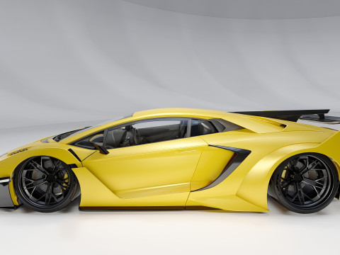 Lambo rghini Aventador Lb Silhouette GT Evo Modelo 3D