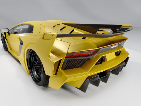 Lambo rghini Aventador Lb Silhouette GT Evo Modelo 3D