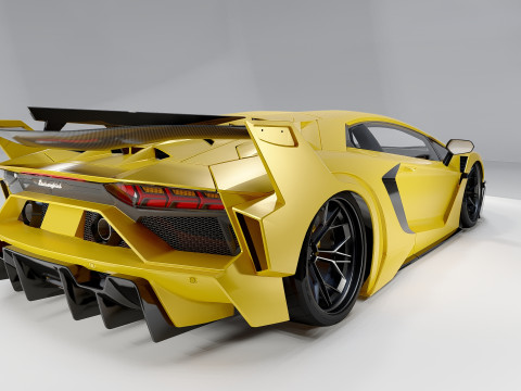 Lambo rghini Aventador Lb Silhouette GT Evo Modelo 3D