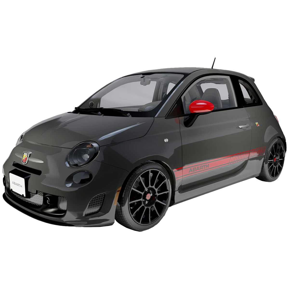 Fiat Abarth 500 3D Model .c4d .max .obj .3ds .fbx .stl .blend