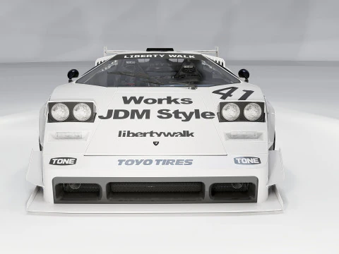 Lambo rghini Countach Liberty Walk 1988 3D Model